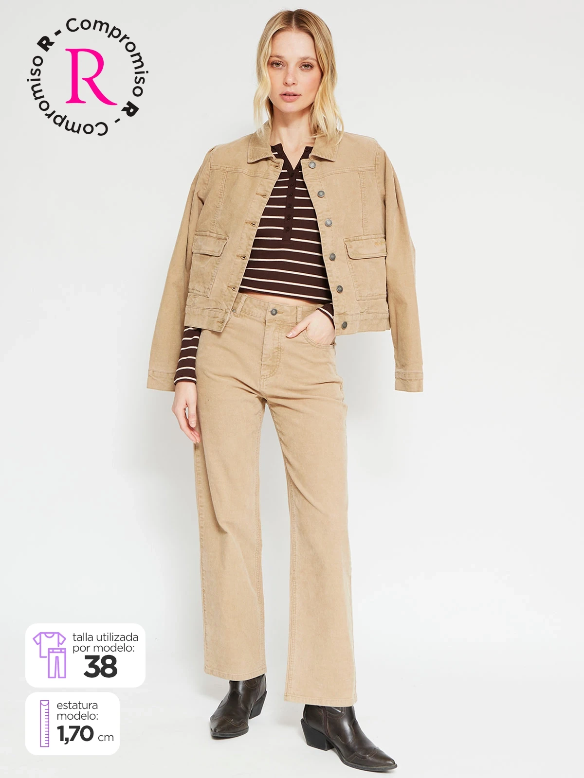 PANTALÓN MUJER PEPE JEANS ALGODÓN COTELÉ - 1