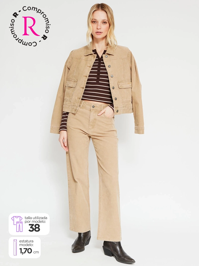 PANTALÓN MUJER PEPE JEANS ALGODÓN COTELÉ - 1