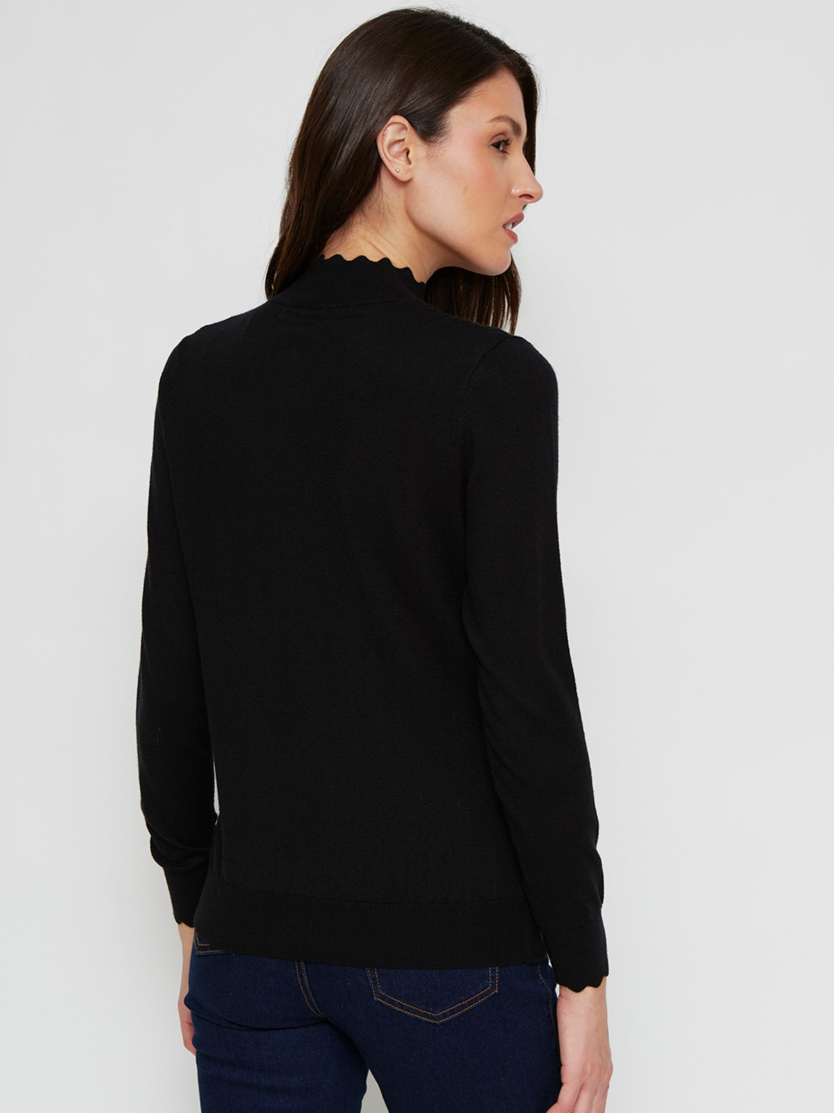 SWEATER MUJER CACHAREL CUELLO MOCK MANGA LARGA TEXTURA - 2