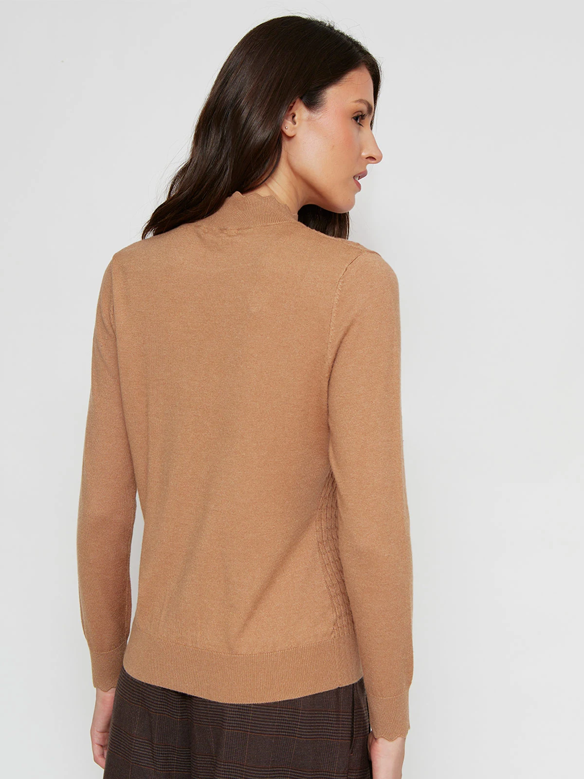 SWEATER MUJER CACHAREL CUELLO MOCK MANGA LARGA TEXTURA - 2