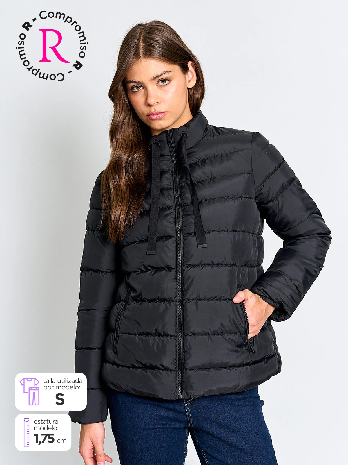 PARKA MUJER AZIZ CORTA BÁSICA - 1