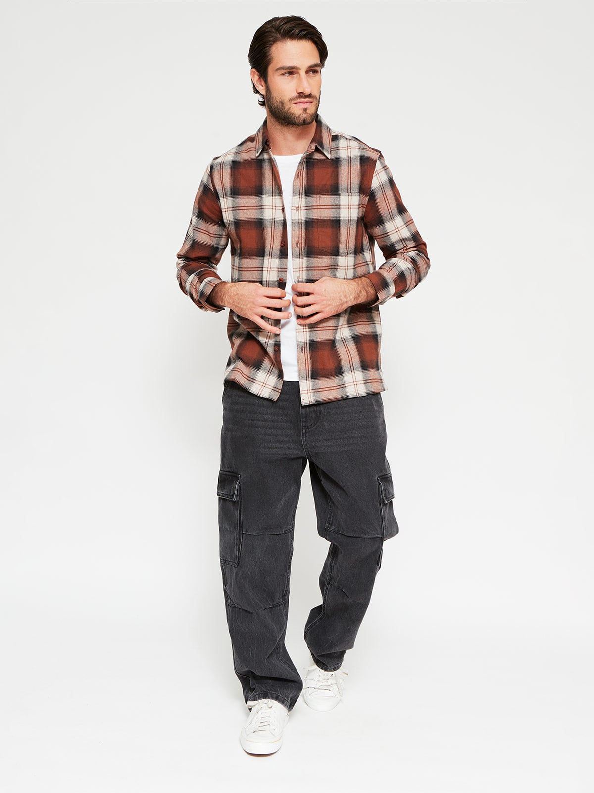 CAMISA HOMBRE AEROPOSTALE ALGODÓN MANGA LARGA FRANELA - 4