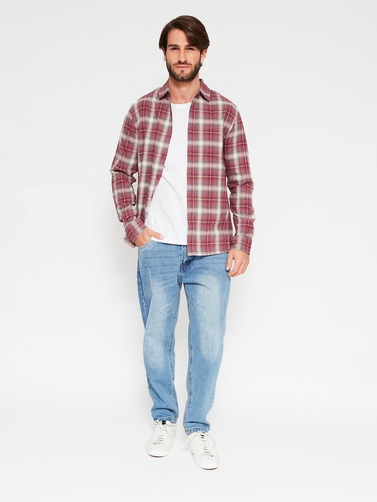 CAMISA HOMBRE AEROPOSTALE ALGODÓN MANGA LARGA FRANELA - 4