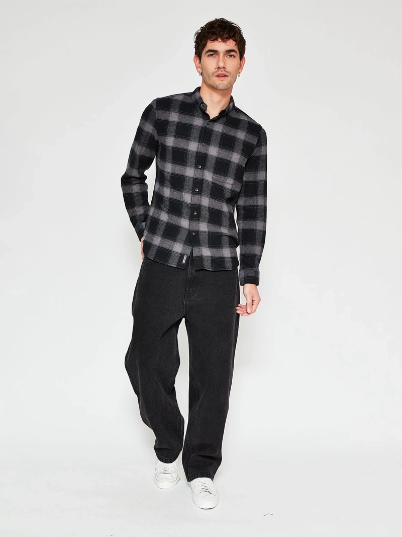 CAMISA HOMBRE BARBADOS ALGODÓN MANGA LARGA FRANELA - 4