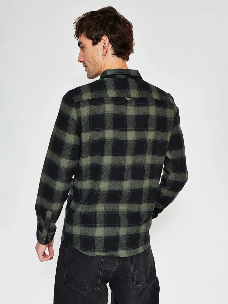 CAMISA HOMBRE BARBADOS ALGODÓN MANGA LARGA FRANELA - 2
