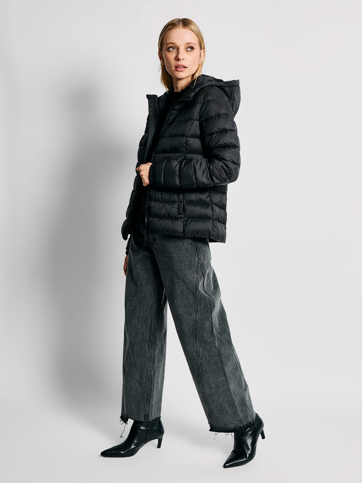 PARKA MUJER INDEX CORTA CON GORRO - 5