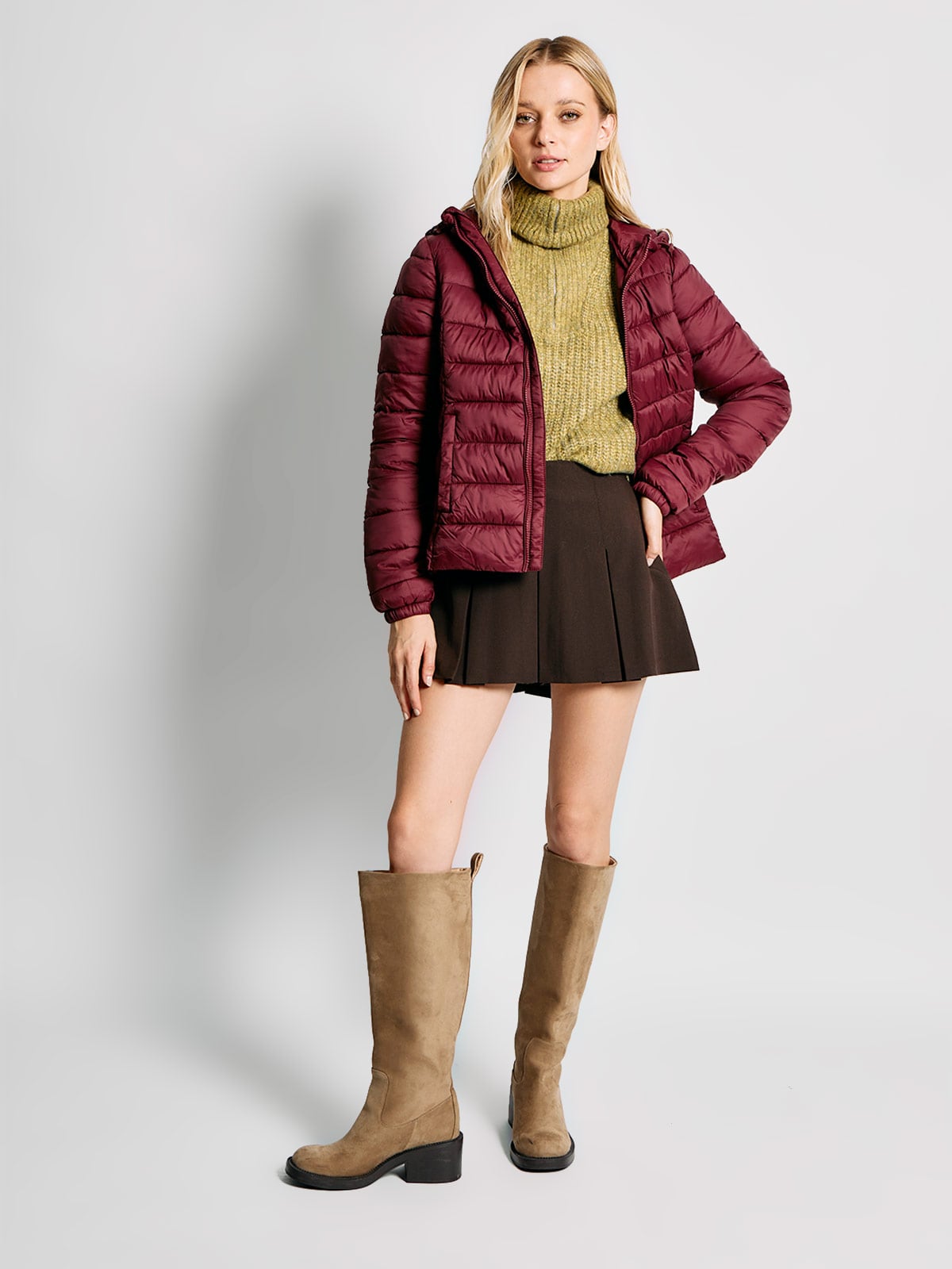 PARKA MUJER INDEX CORTA CON GORRO - 5