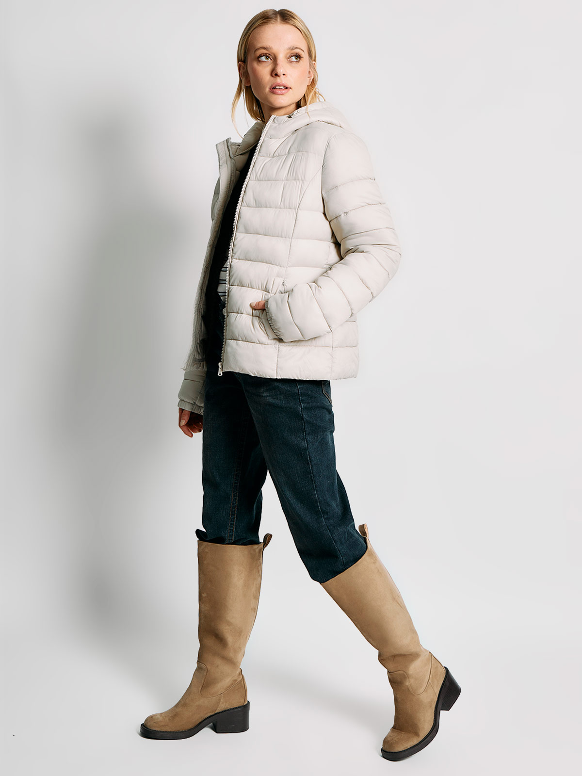 PARKA MUJER INDEX CORTA CON GORRO - 5