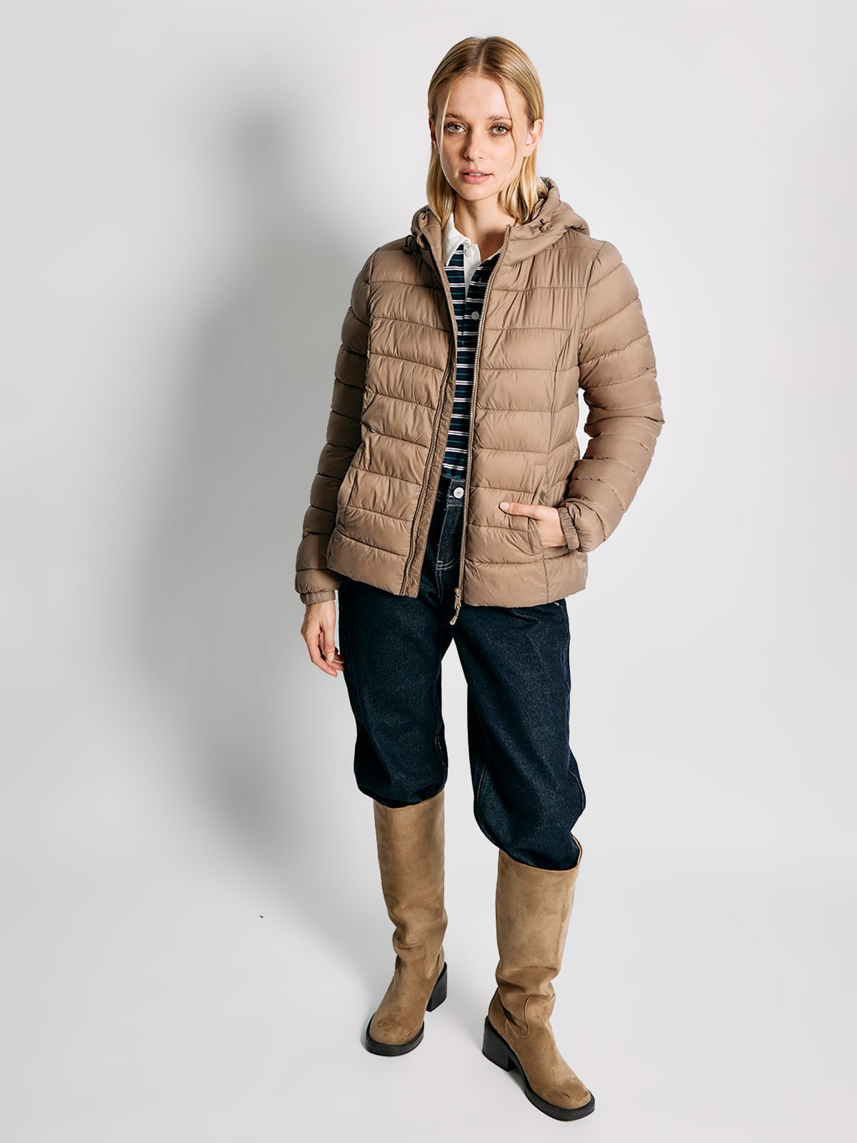 PARKA MUJER INDEX CORTA CON GORRO - 5