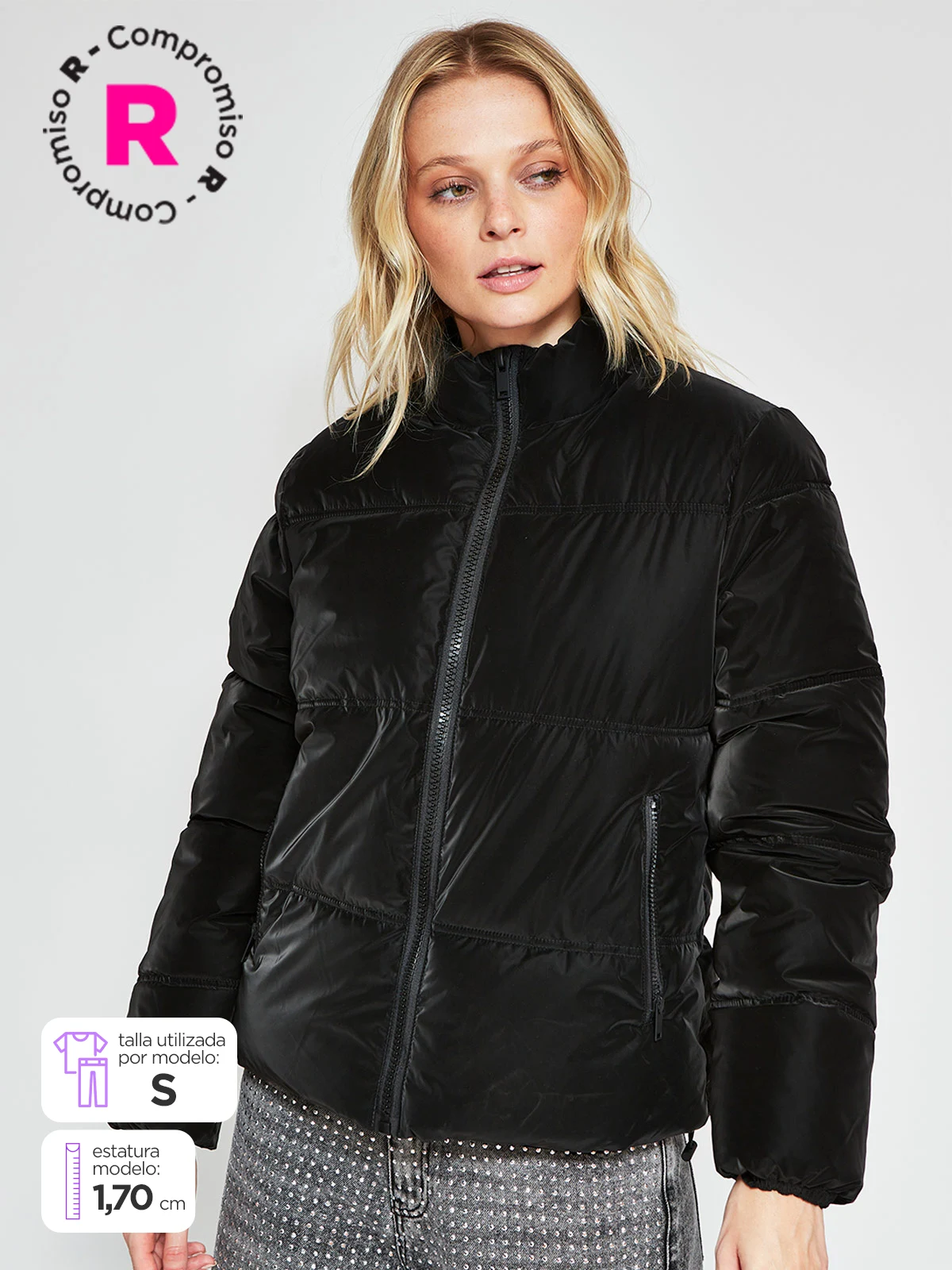 PARKA MUJER INDEX CORTA EFECTO PEACHY - 1