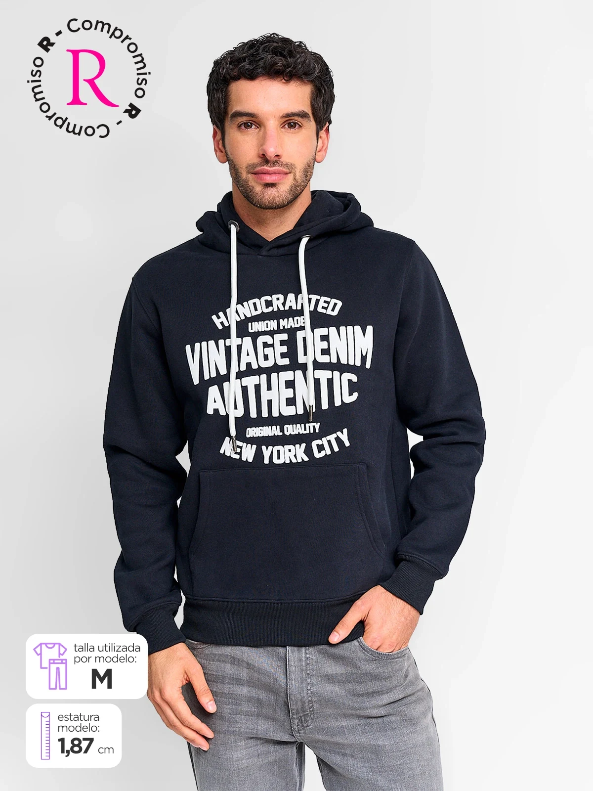 POLERÓN HOMBRE ROBERT LEWIS ALGODÓN GORRO - 1