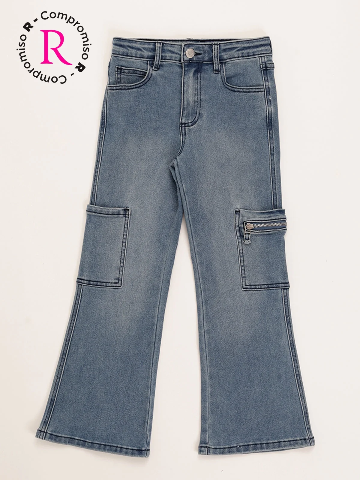 JEANS NIÑA HARVEST FLARE CARGO - 1