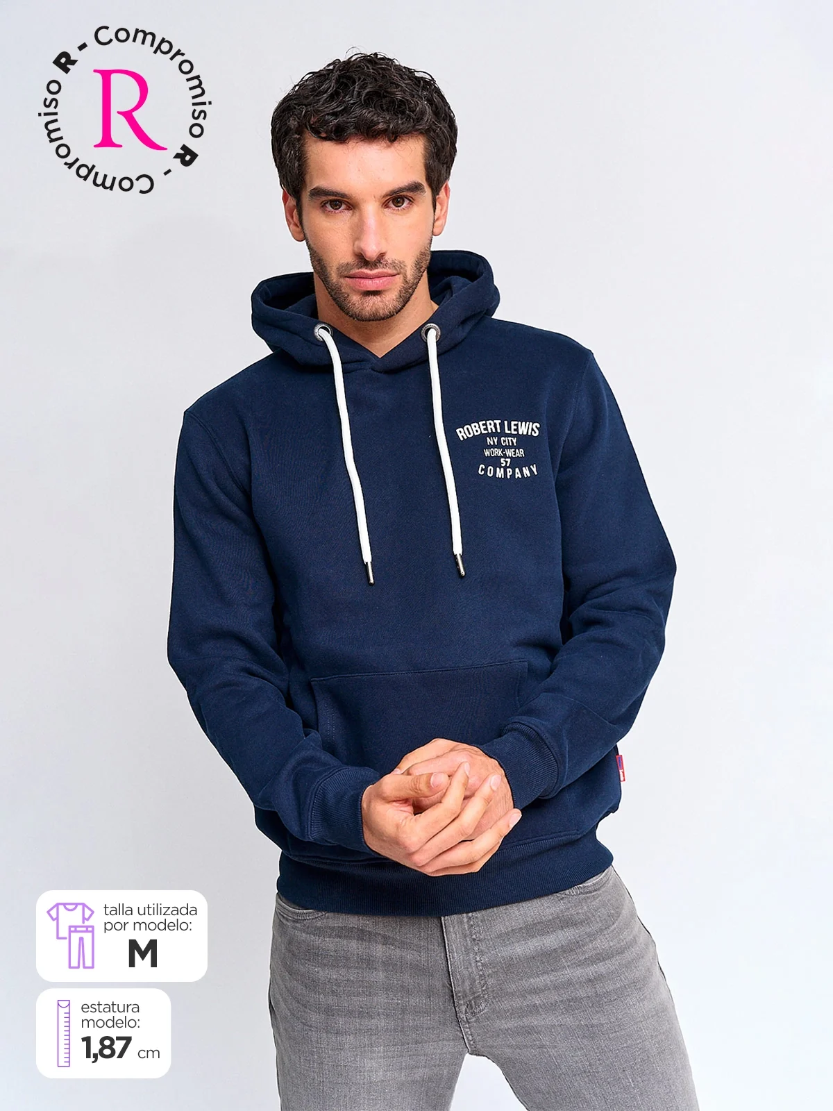 POLERÓN HOMBRE ROBERT LEWIS ALGODÓN GORRO - 1