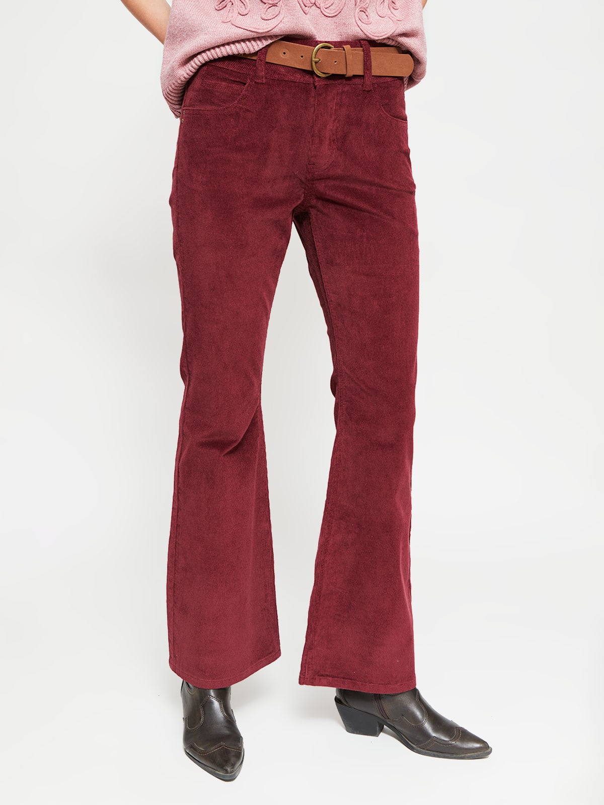 PANTALÓN MUJER TATIENNE ALGODÓN FLARE COTELÉ - 2