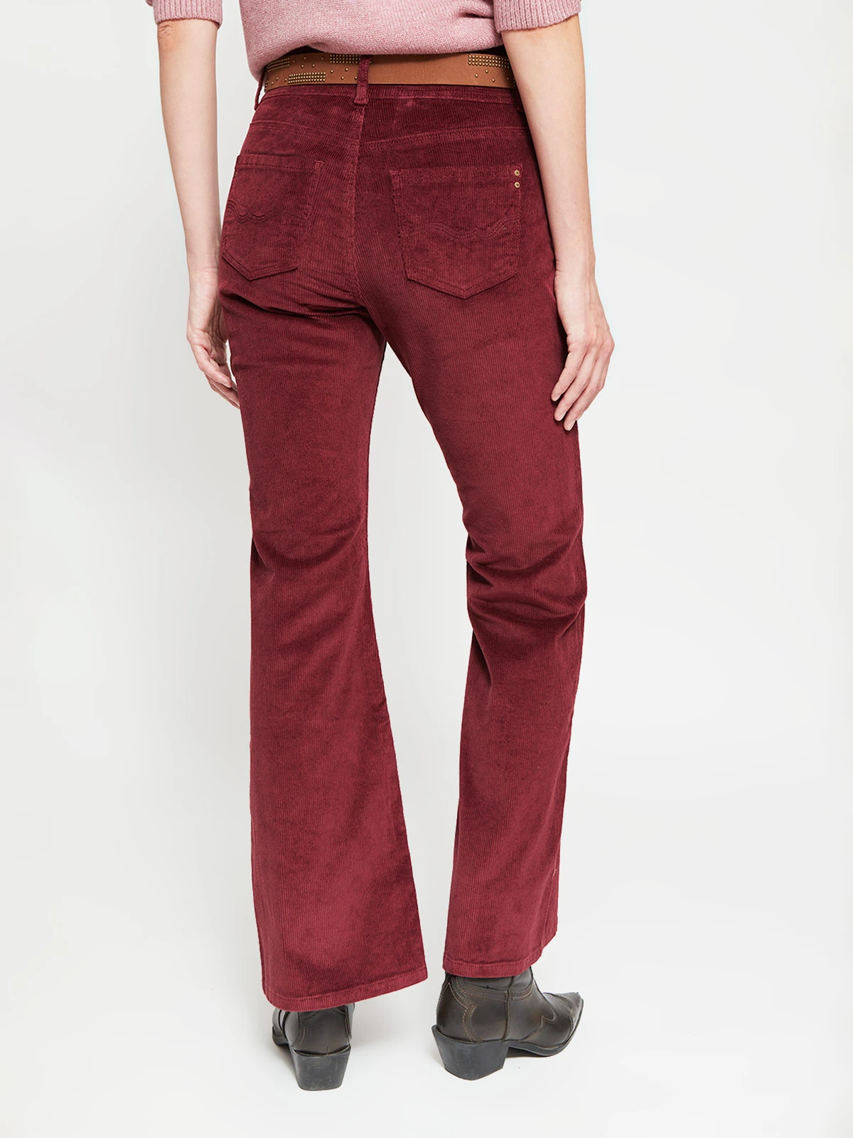 PANTALÓN MUJER TATIENNE ALGODÓN FLARE COTELÉ - 3