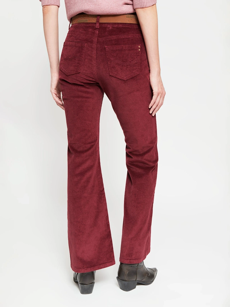 PANTALÓN MUJER TATIENNE ALGODÓN FLARE COTELÉ - 3