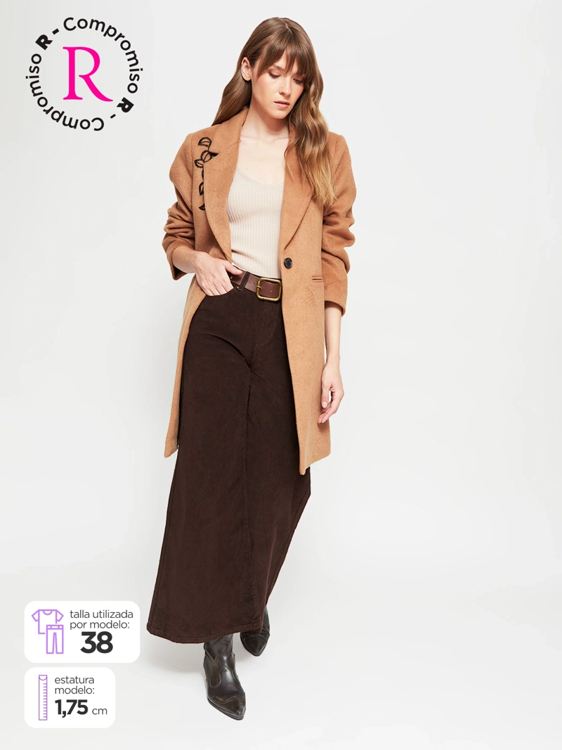 TATIENNE PANTALÓN MUJER TATIENNE ALGODÓN WIDE LEG COTELÉ