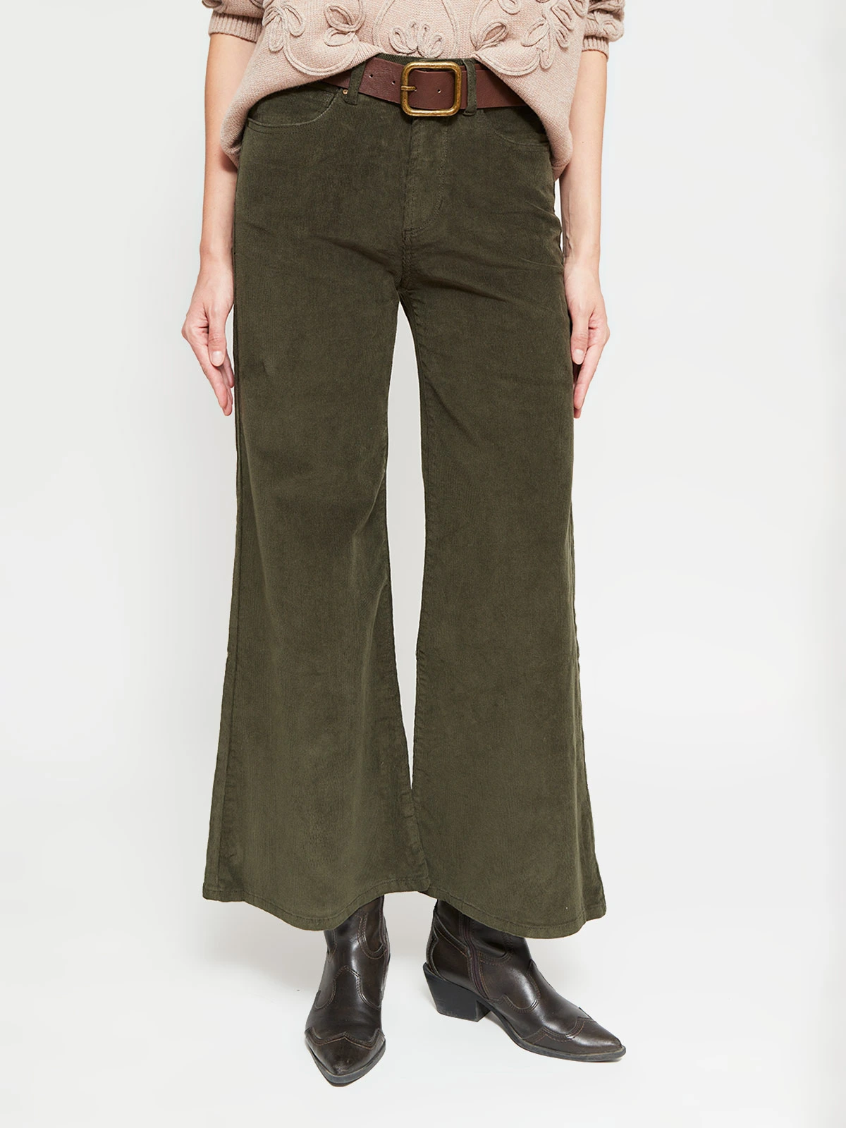 PANTALÓN MUJER TATIENNE ALGODÓN WIDE LEG COTELÉ - 2