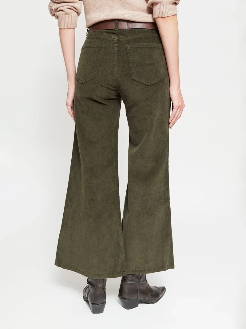 PANTALÓN MUJER TATIENNE ALGODÓN WIDE LEG COTELÉ - 3