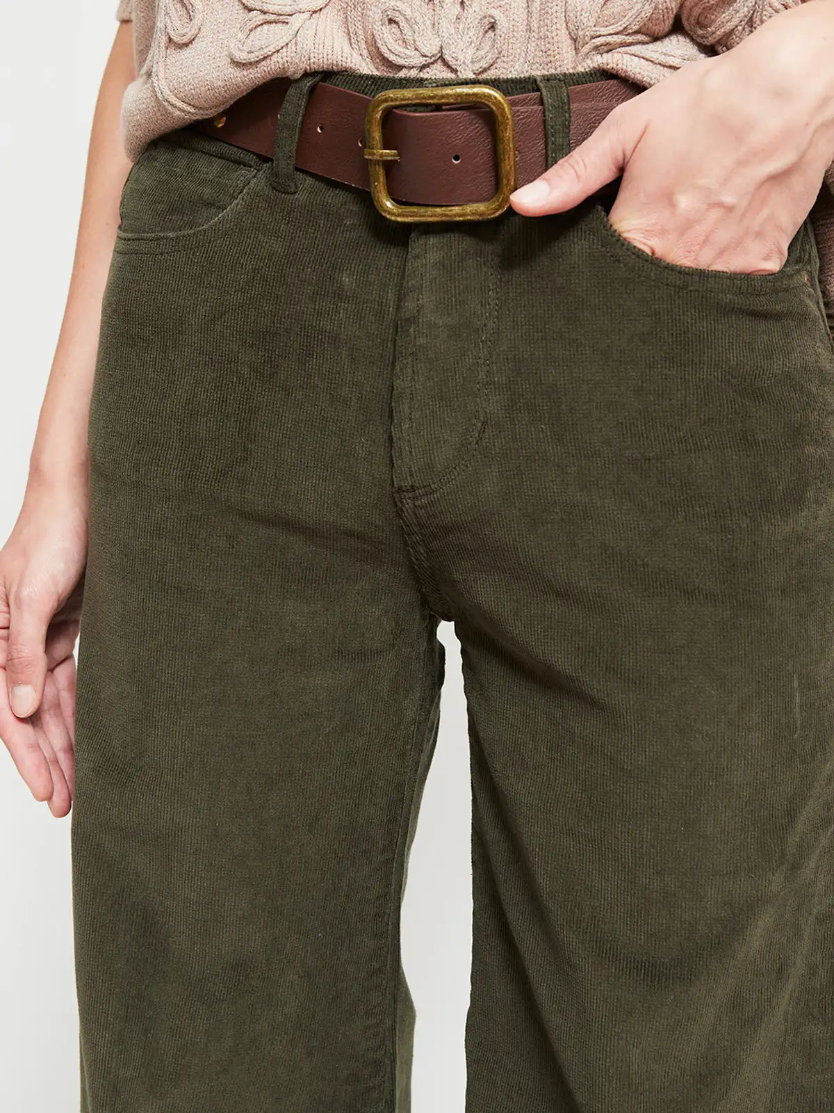 PANTALÓN MUJER TATIENNE ALGODÓN WIDE LEG COTELÉ - 4