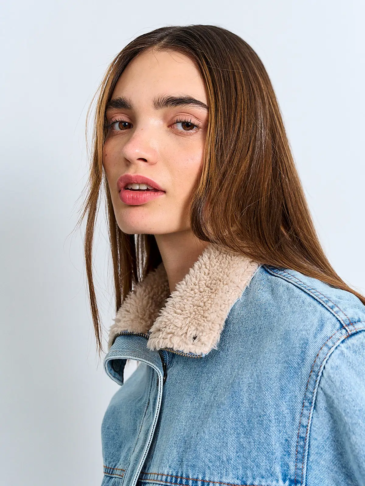CHAQUETA MUJER AEROPOSTALE ALGODÓN DENIM SHERPA - 3