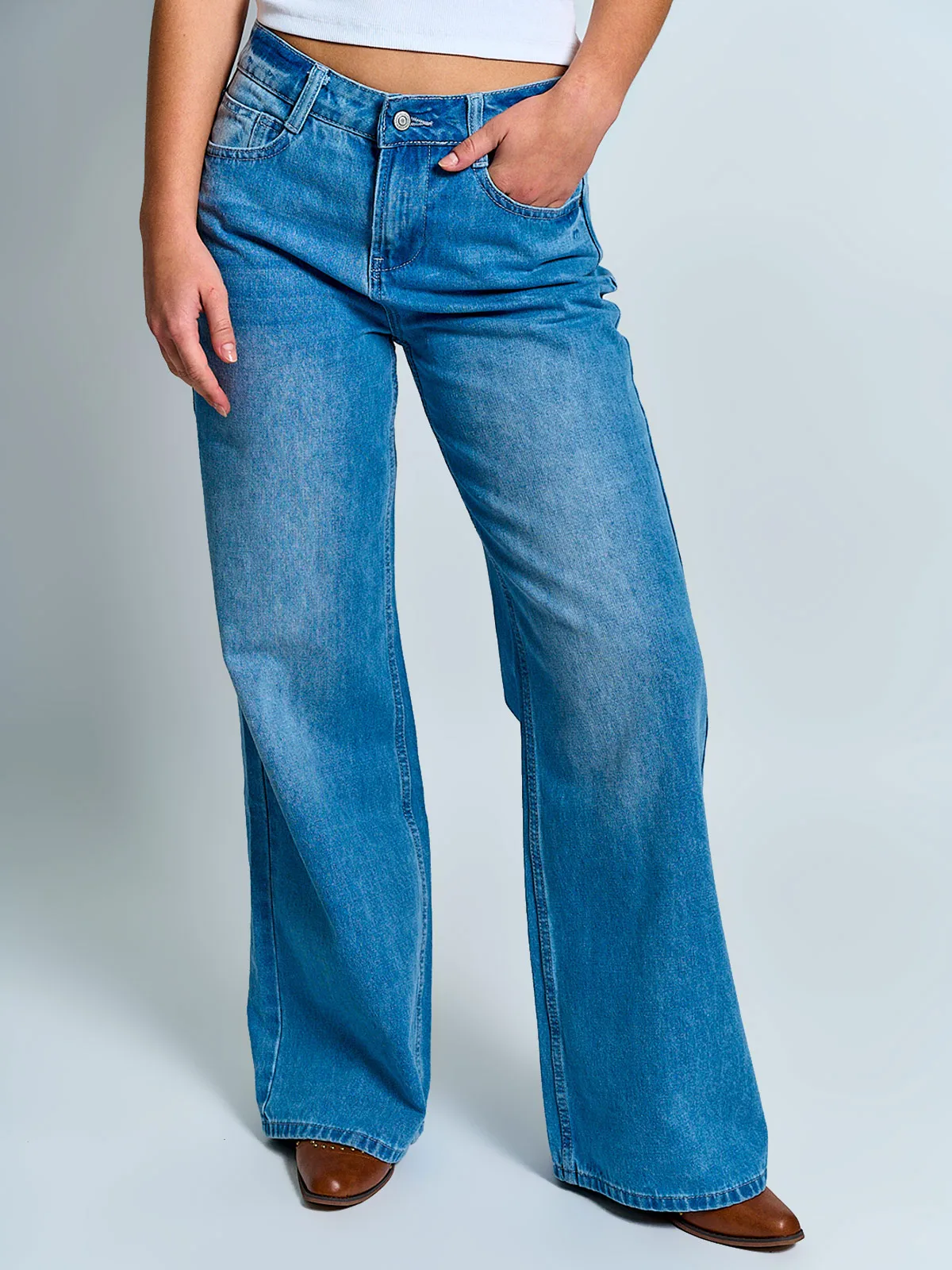 JEANS MUJER AEROPOSTALE ALGODÓN WIDELEG - 2