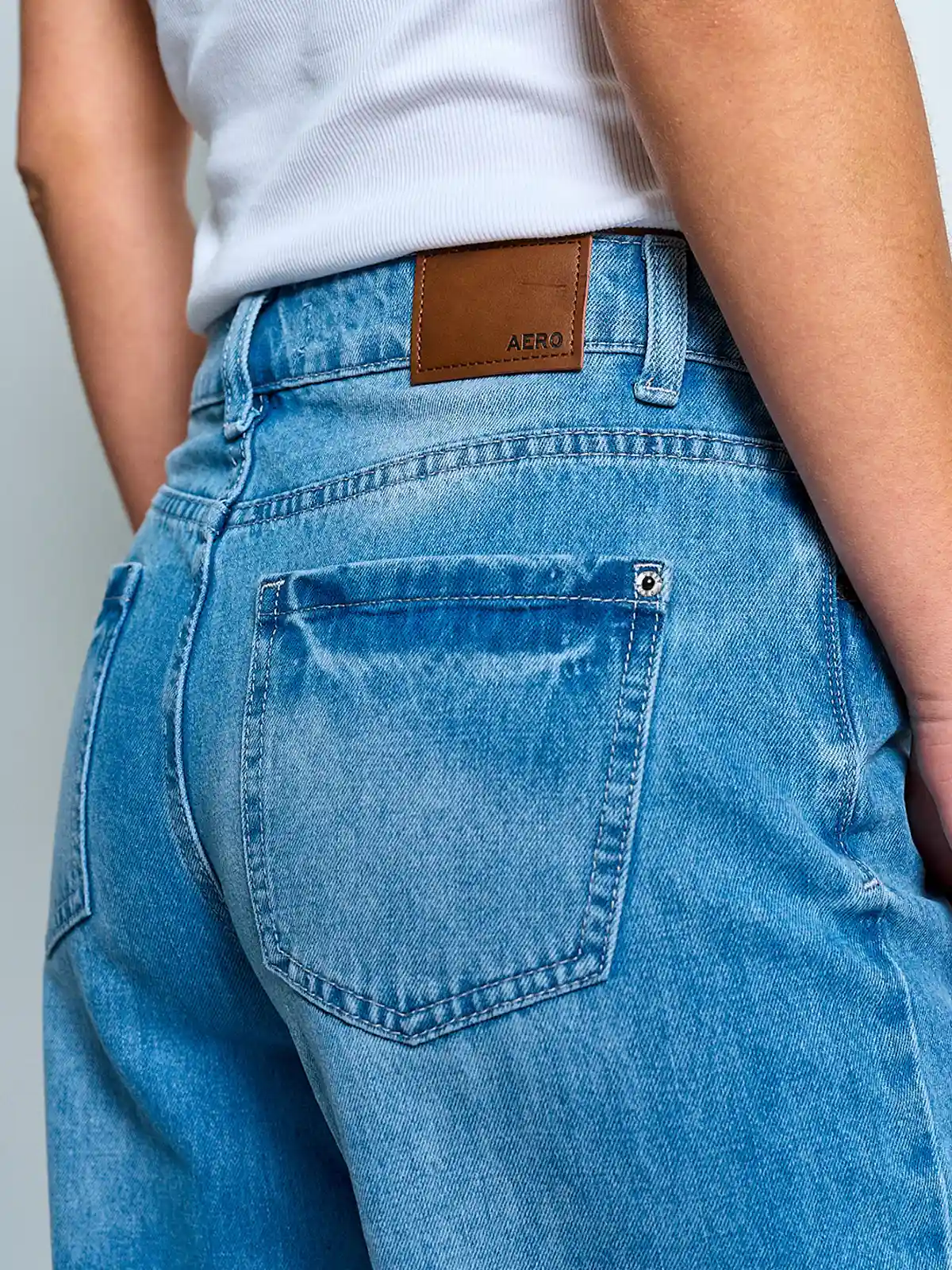 JEANS MUJER AEROPOSTALE ALGODÓN WIDELEG - 4