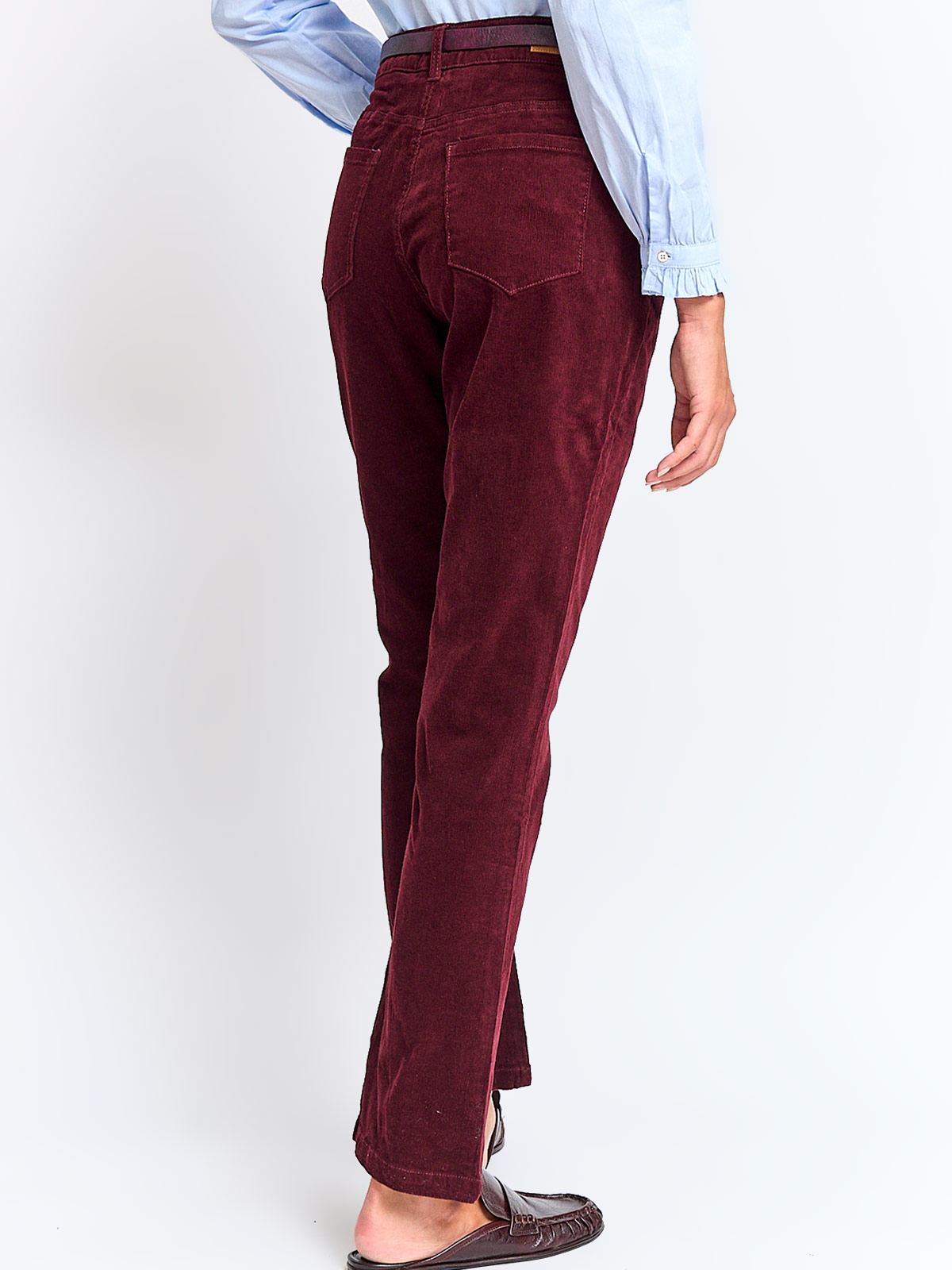PANTALÓN MUJER CACHAREL ALGODÓN COTELÉ CINTURÓN - 3