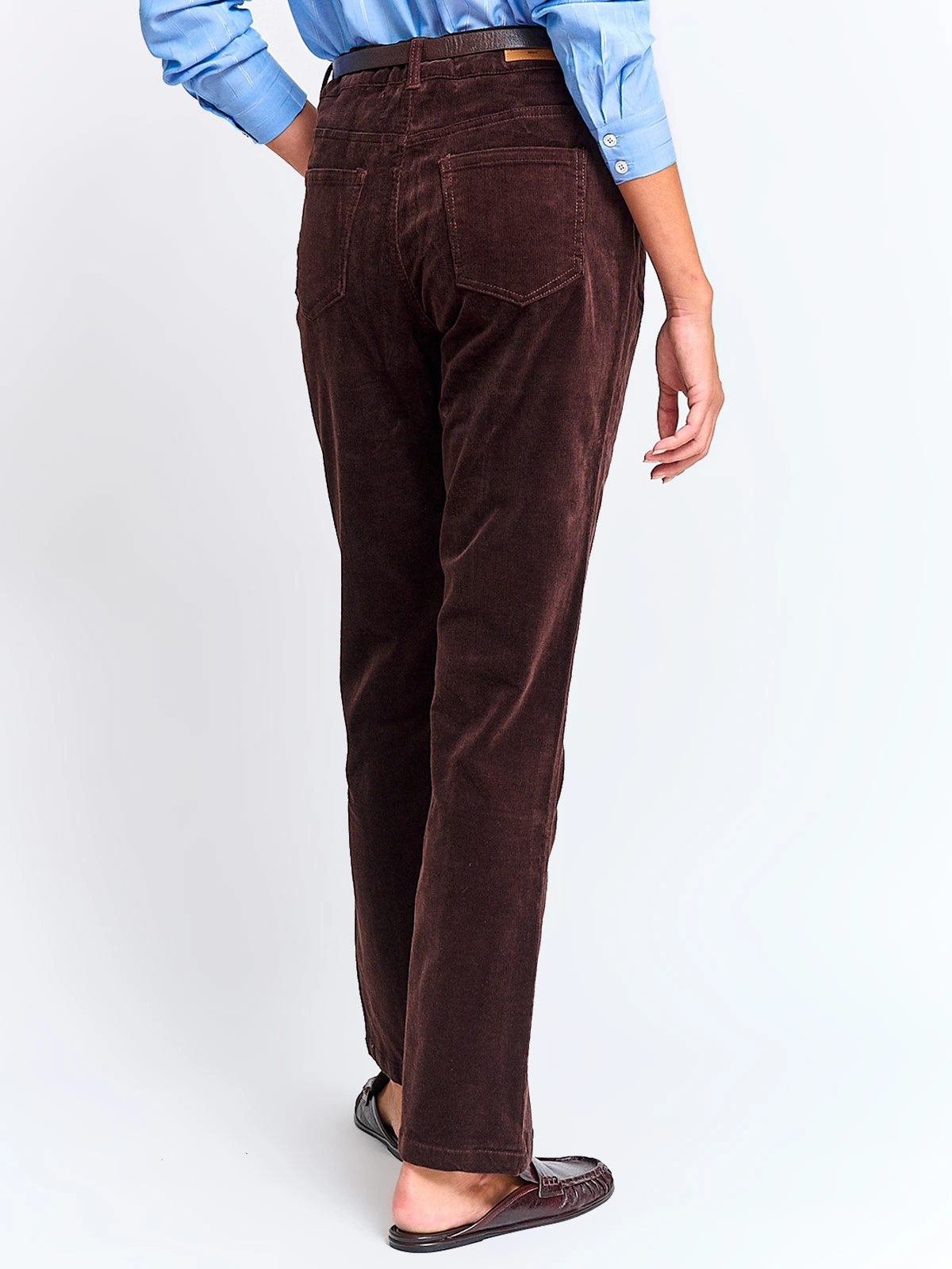 PANTALÓN MUJER CACHAREL ALGODÓN COTELÉ CINTURÓN - 3