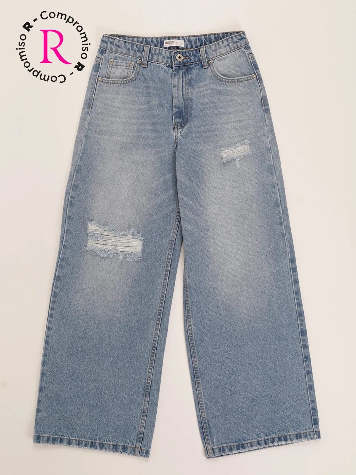 JEANS NIÑA INDEX WIDE ROTURA - 1