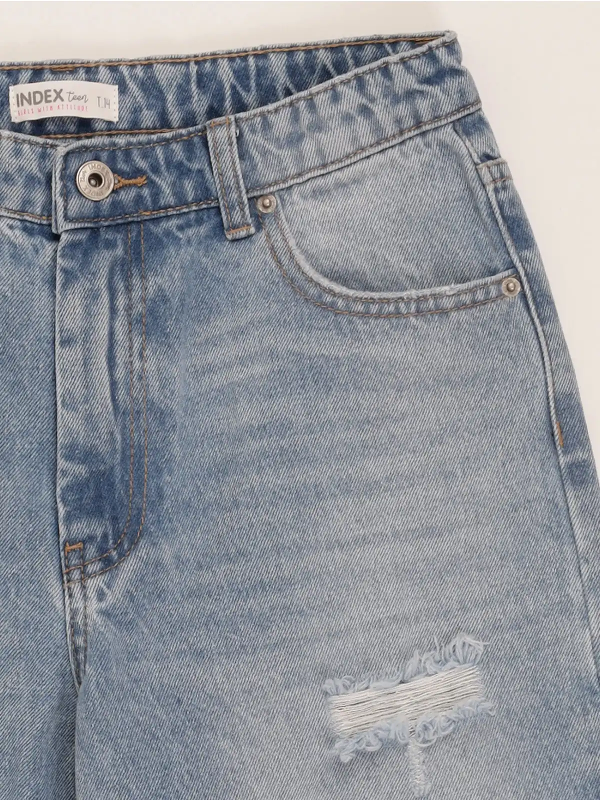 JEANS NIÑA INDEX WIDE ROTURA - 3