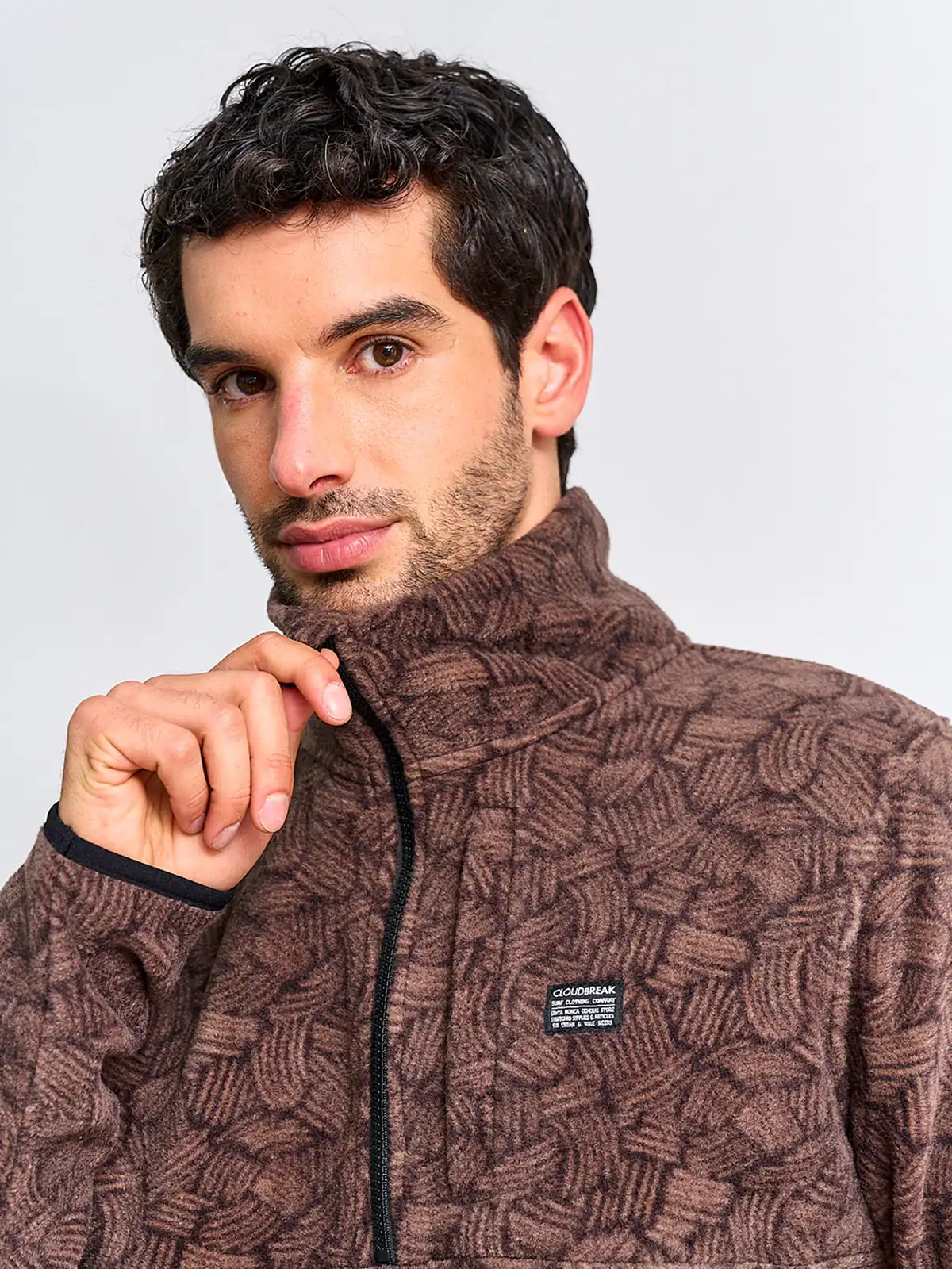 POLAR HOMBRE CLOUDBREAK HALF ZIPPER PRINT - 3