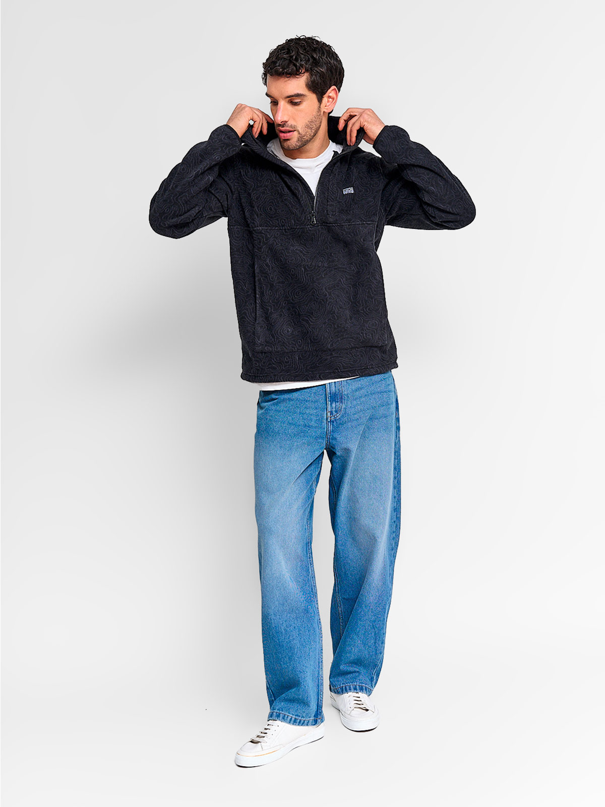 POLAR HOMBRE CLOUDBREAK HALF ZIPPER PRINT - 4