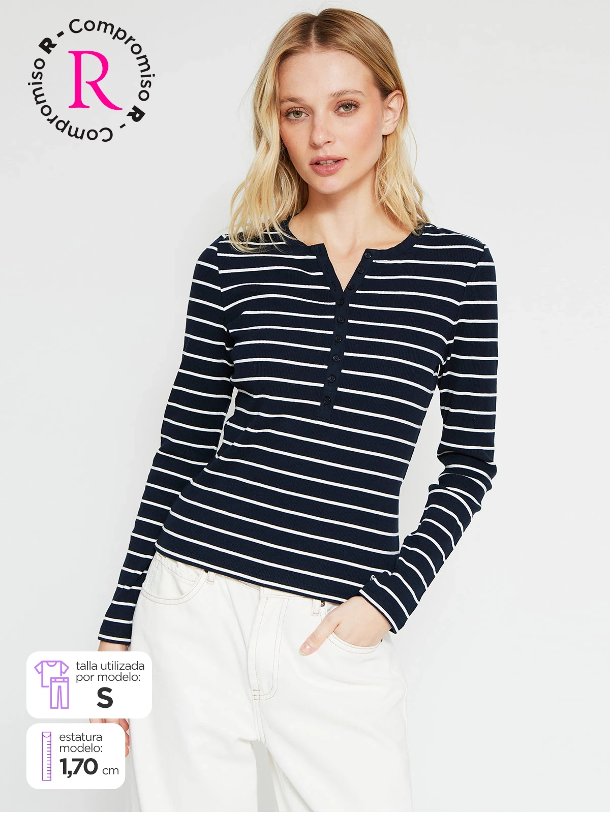POLERA MUJER PEPE JEANS RIB - 1