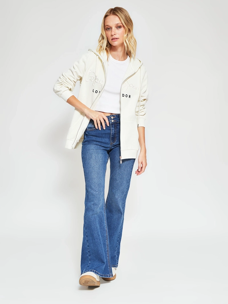 POLERÓN MUJER PEPE JEANS ALGODÓN CAPUCHA BORDADO - 4