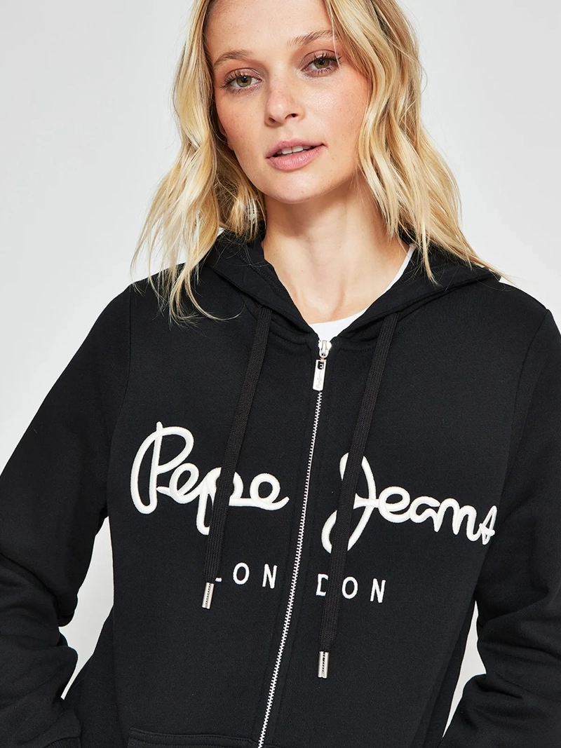 POLERÓN MUJER PEPE JEANS ALGODÓN CAPUCHA BORDADO - 3