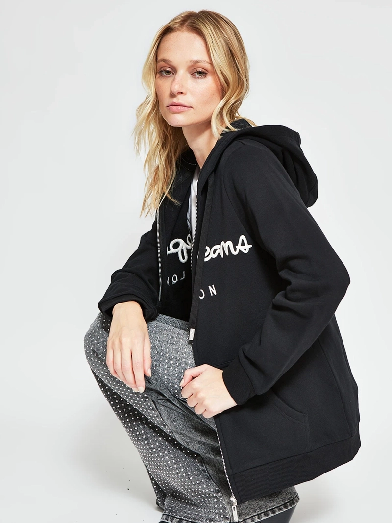 POLERÓN MUJER PEPE JEANS ALGODÓN CAPUCHA BORDADO - 4