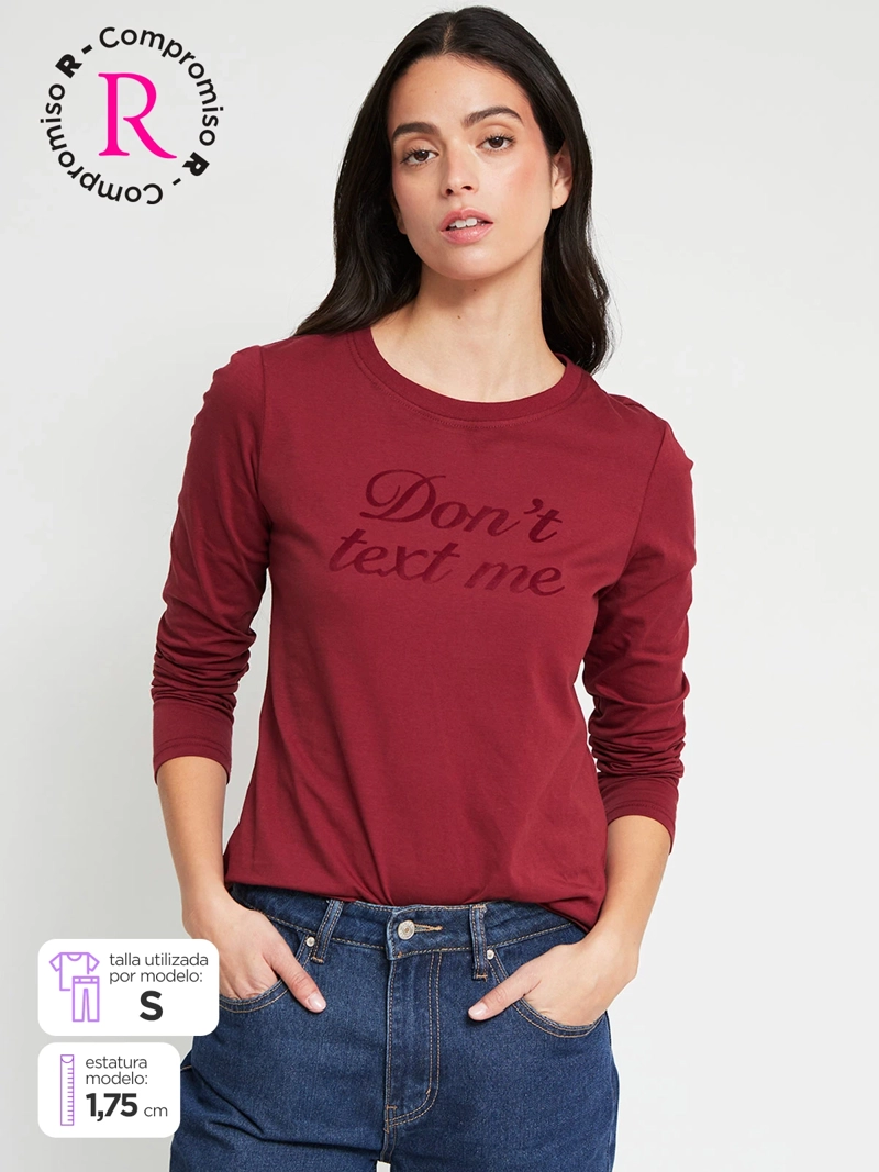 POLERA MUJER PEPE JEANS ALGODÓN MANGA LARGA RIB - 1