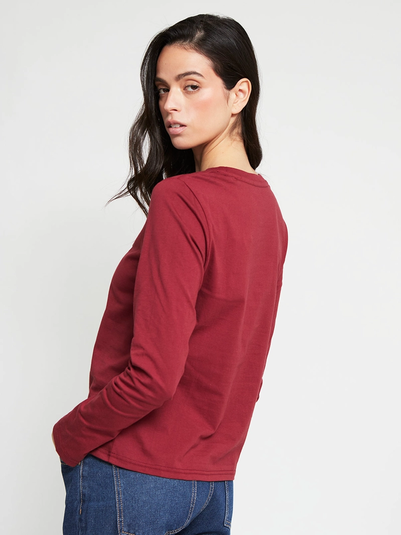 POLERA MUJER PEPE JEANS ALGODÓN MANGA LARGA RIB - 3
