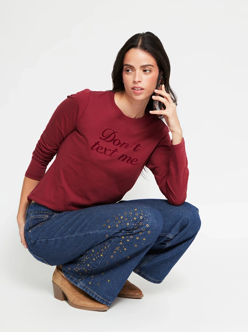 POLERA MUJER PEPE JEANS ALGODÓN MANGA LARGA RIB - 5