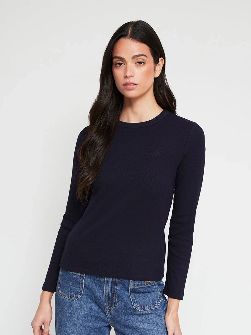 POLERA MUJER PEPE JEANS ALGODÓN MANGA LARGA RIB - 2