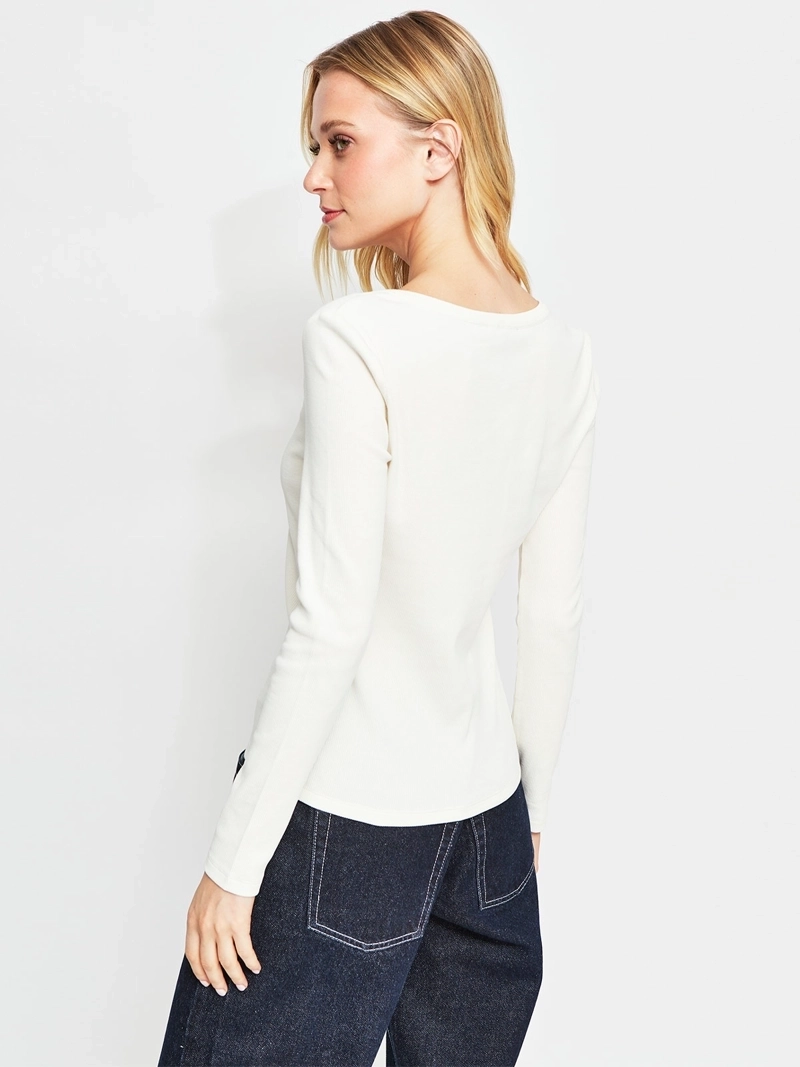 POLERA MUJER PEPE JEANS ALGODÓN MANGA LARGA RIB - 2