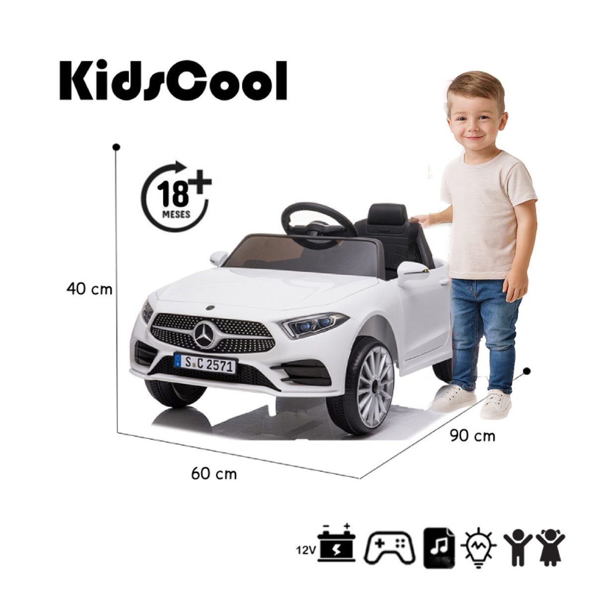 AUTO A BATERIA KIDSCOOL MERCEDES BENZ CLS350 12V 2M - 5