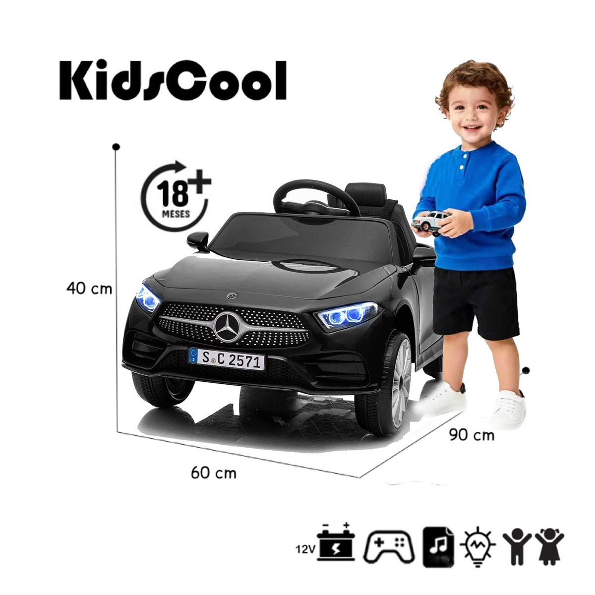 AUTO A BATERIA KIDSCOOL MERCEDES BENZ CLS350 12V 2M - 4
