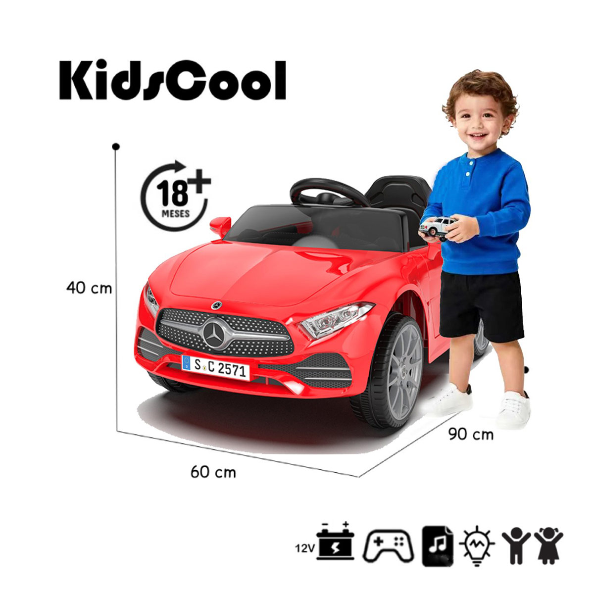 AUTO A BATERÍA KIDSCOOL MERCEDES BENZ CLS350 12V 2M - 6