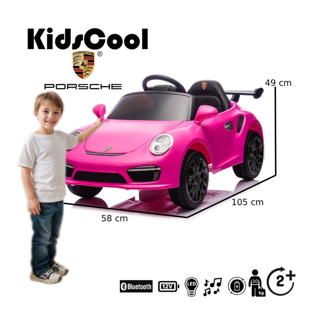 AUTO A BATERÍA KIDSCOOL PORCHE 911 RUF CTR 3 12V2M - 4
