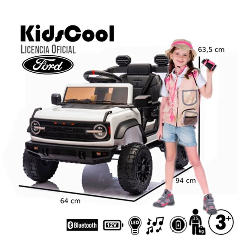 CAMIONETA A BATERÍA KIDSCOOL FORD BRONCO R 12V 2M - 5