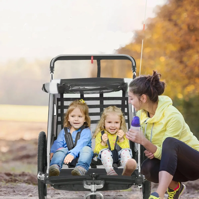 CARRO JOGGER NEGRO BABY TRAILER DUPLEX - 5