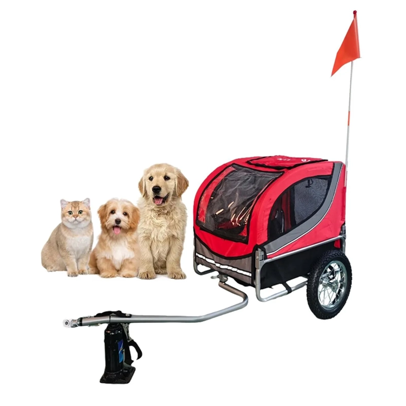 CARRO TRAILER PARA MASCOTA ROJO - 1
