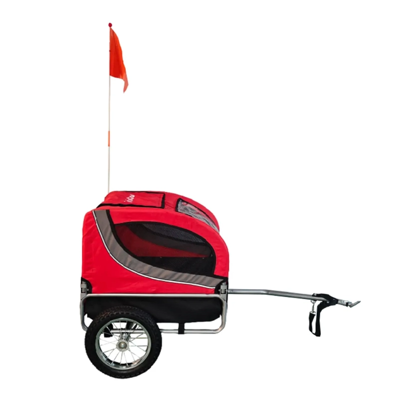 CARRO TRAILER PARA MASCOTA ROJO - 3